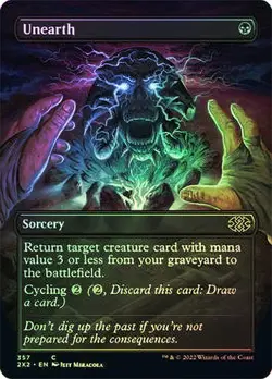 Unearth Borderless Foil Double Masters 2022 NM MTG - Image 1