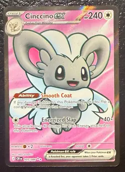 Pokemon TCG Cinccino ex 105/086 Chaos Rising Ultra Rare Holo Full Art English - Image 1