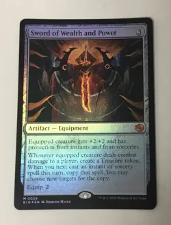 Sword of Wealth and Power Outlaws of Thunder Junction: the Big Score Foil - Image 1