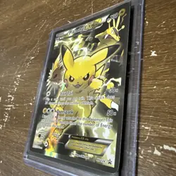 Pokemon TCG Pikachu EX Black Star Promo Ultra Full Art Holo Card XY 124 - Image 3