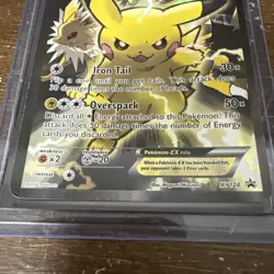 Pokemon TCG Pikachu EX Black Star Promo Ultra Full Art Holo Card XY 124 - Image 5