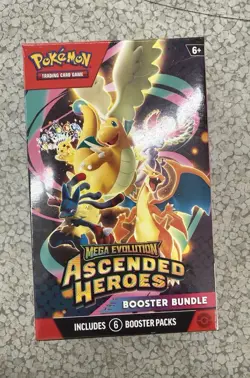 Pokemon TCG Mega Evolution Ascended Heroes Booster Bundle 6 Packs English - Image 1