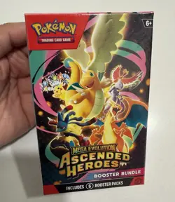 Pokemon TCG Mega Evolution Ascended Heroes Booster Bundle (6 Packs) - Image 1