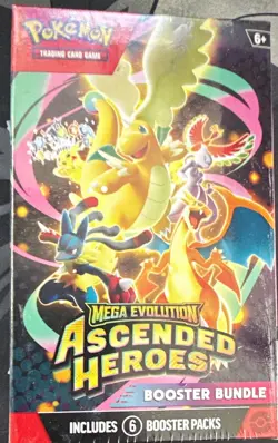 Pokemon TCG Mega Evolution-Ascended Heroes Booster Bundle Box, 6 Packs 60 Cards - Image 1