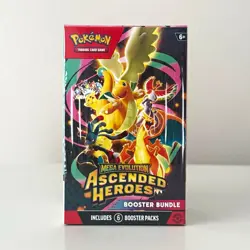 Pokemon Trading Card Game Mega Evolution Ascended Heroes Booster Bundle 6 Packs - Image 1
