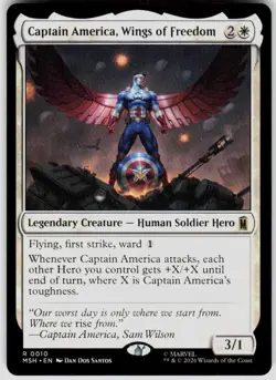 Captain America Wings of Freedom 10 Marvel Super Heroes Magic the Gathering - Image 1