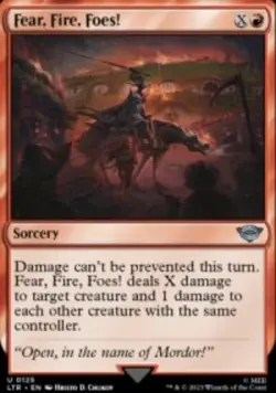 Magic the Gathering - lord of the rings - Foil - Fear, Fire, Foes! - 0125 - Image 1