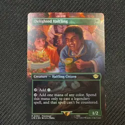 Delighted Halfling Magic the Gathering Lord of the Rings Tales of Middle Foil - Image 1