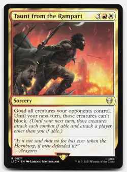 Taunt from the Rampart - NM - LTC Commander: The Lord of the Rings #71 MTG Magic - Image 1