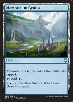 1x Memorial to Genius - Foil Light Play, English Dominaria MTG Magic - Image 1