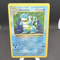 Pokemon TCG Blastoise 2/102 Base Set Shadowless Holo Rare Unlimited - Image 1