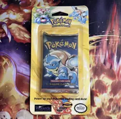 Pokemon Base Set Blister Pack (split) shadowless Blastoise art 1999 - Image 2
