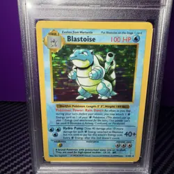 1999 Pokemon Base Set #2 Blastoise Holo Shadowless PSA 8 - Image 4