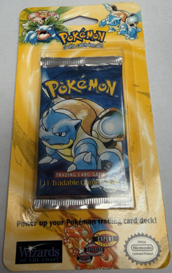 WOTC New SEALED BLASTOISE 1999 Pokemon BASE SET SHADOWLESS Blister BOOSTER Pack - Image 1