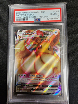 Pokemon TCG Eevee VMAX SWSH087 Sword & Shield Promo Holo Full Art EN PSA 10 - Image 1