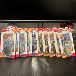 ( LOT OF 19 ) Pokemon Surging Sparks Blister Packs - Wooper & Pachirisu Promos - Image 1