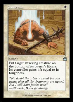 1x Condemn - Foil - Retro Frame NM-Mint, English Ravnica Remastered MTG Magic - Image 1