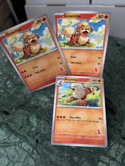 Arcanine & Growlithe x2 My First Battle Deck Charmander Stamp Pokemon TCG - Image 1