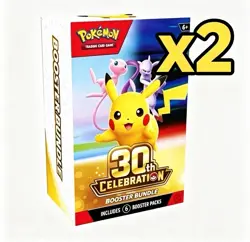 PRESALE - Pokemon TCG 30th Celebration Booster Box Bundle (6 Packs) X2 - Image 1