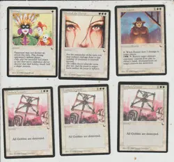 Lot x6 cartes Blanches THE DARK MAGIC MTG ENGLISH 1994 EX-NM Witch Hunter... - Image 1