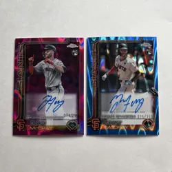Topps Chrome Grant McCray RC Auto X2 - SF Giants #CRDA-GM /299 #RA-GM /150 - Image 1
