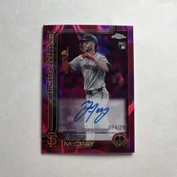 Topps Chrome Grant McCray RC Auto X2 - SF Giants #CRDA-GM /299 #RA-GM /150 - Image 3