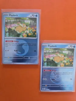 Pokemon Ascended Heroes Psyduck Reverse Holo X2 Love Ball And Water Energy. NM - Image 1
