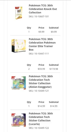 30th Celebration Pokemon Center Exclusive Elite Trainer Box X2 + 3 Product - Image 1