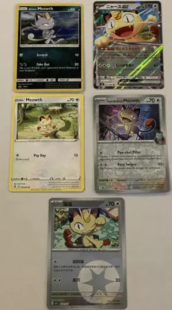 Pokemon TCG Pokemon 18-Card Lot Meowth Charmander Charizard Reverse Holo - Image 1