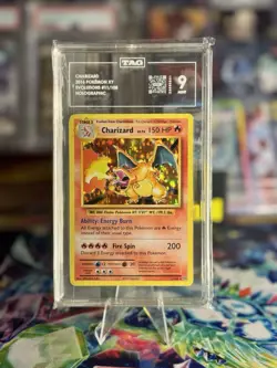Pokemon TCG Charizard Holo #11 Evolutions TAG 9 & Charizard #3 LC PSA 5 - Image 1