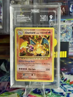 Pokemon TCG Charizard Holo #11 Evolutions TAG 9 & Charizard #3 LC PSA 5 - Image 2