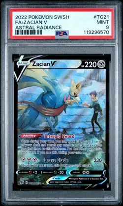 PSA 9 ZACIAN V TG21/TG30 FULL ART ASTRAL RADIANCE POKEMON 😍 - Image 1