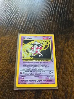 1999 Pokemon Mr. Mime Holo Rare 1st Edition Jungle 6/64 LP - Image 1