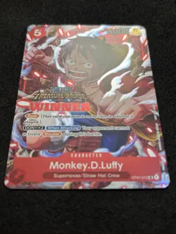 One Piece Treasure Cruise Winner Pack Vol. 5 Monkey D Luffy ST01-012 Stamped NM - Image 2