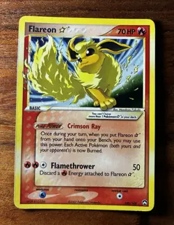 2007 Pokemon Gold Star Ex Power Keepers #100 Flareon Holo - Image 1