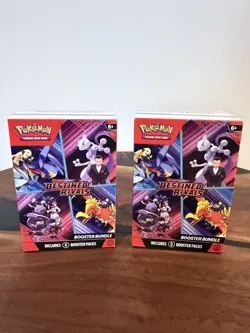 Pokemon TCG Destined Rivals Booster Bundle Lot of 2 - Empty Box - No Packs - Image 1