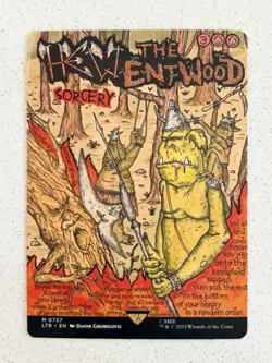 Hew the entwood (borderless poster) - English - MTG LTR Lord of the Rings - NM - Image 1