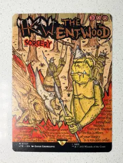 Hew the entwood (borderless poster) - English - MTG LTR Lord of the Rings - NM - Image 2