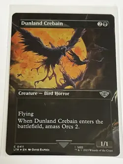 Dunland Crebain 411 MTG Lord of the Rings 2023 Near Mint Borderless Foil - Image 2