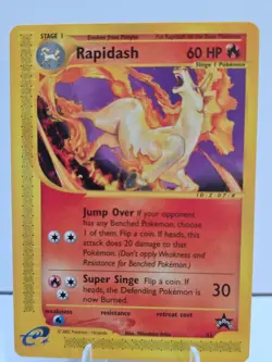 2002 Pokemon Rapidash #51 WOTC Black Star Promo Vintage E-Reader TCG MINT COMP - Image 1