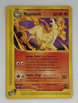 Pokemon Rapidash Black Star Promo 51 WOTC Nintendo Promo LP/MP Vintage - Image 1