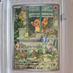 Pokemon TCG Charmander 044 SVP Holo Obsidian Flames ETB Promo PSA 9 - Image 2