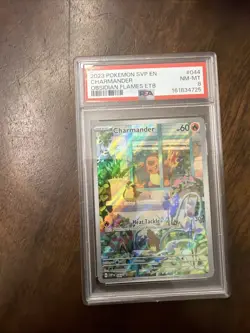 Pokemon Charmander Obsidian Flames ETB Promo SVP EN 044 PSA 8 NM-MT - Image 1