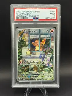 Charmander 2023 Pokemon SV Obsidian Flames ETB Promo #044 PSA 9 - Image 1