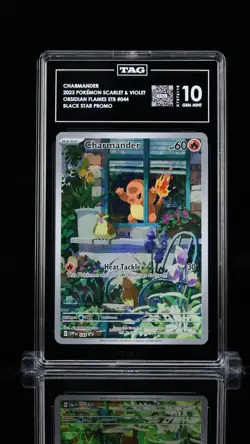 2023 Pokemon Charmander SVP 044 Obsidian Flames ETB Promo TAG 10 Gem Mint - Image 1