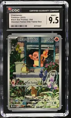 Pokemon 2023 SV Black Star Promo Obsidian Flames ETB Charmander 044 CGC 9.5 - Image 1
