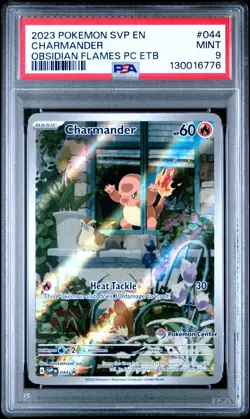 2023 POKEMON OBSIDIAN FLAMES POKEMON CENTER ETB PROMO SVP #044 CHARMANDER PSA 9 - Image 1