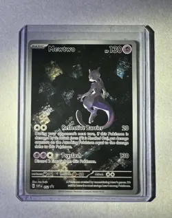 Mewtwo Pokemon 151 UPC Promo Black Star Full Art Holo English Svp 052 NM/M - Image 1