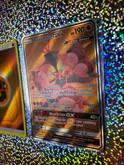Pokemon TCG: Full Art 104/111 Buzzwole GX; Reverse Holo 124/147 Super Scoop-Up - Image 3