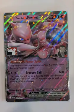 Team Rocket’s Mewtwo EX 081/182 Stamp Play! Prize Pack Pokemon TCG NM - Image 1